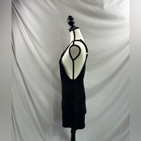 Zip Up Corduroy Overall Dress Black - Picture 9 of 9